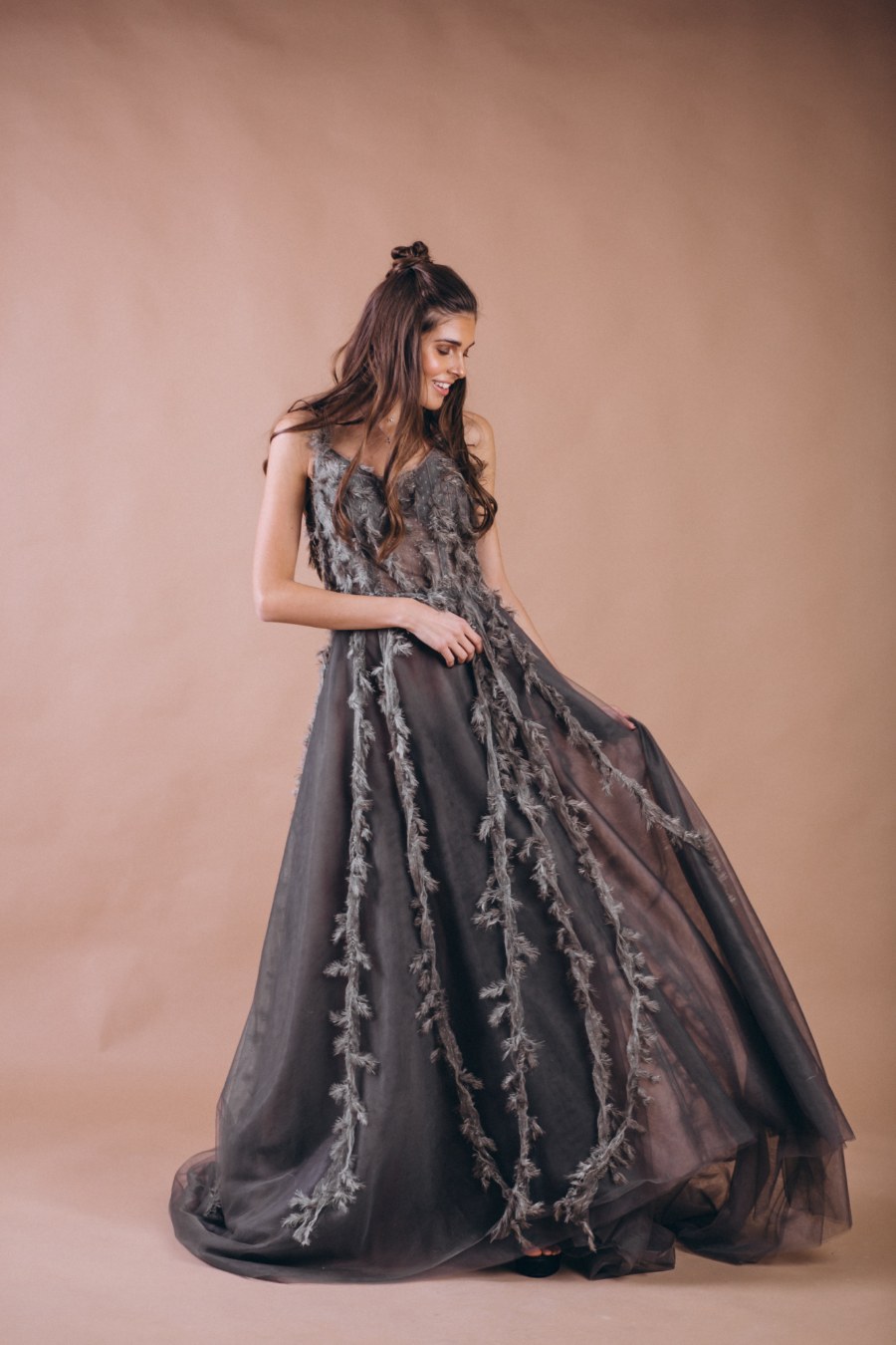 Plumage Tulle Gown